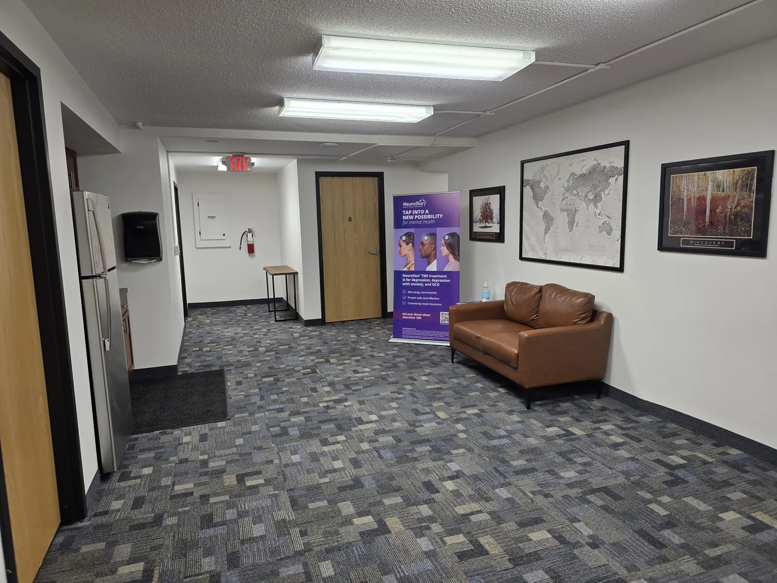 Waiting area at Tranquil Minds Mental Health in Monticello, MN, with comfortable seating